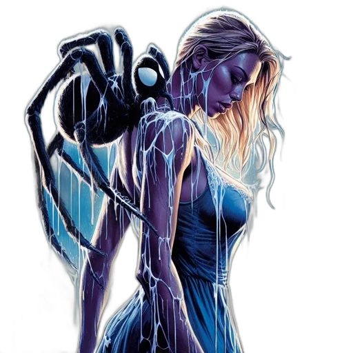 creature, dress, mask, comic book art transparent PNG cut-out