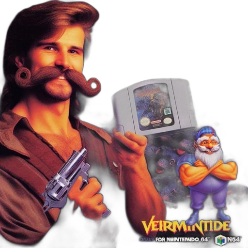 weapon, concept art, vaporwave, pixel art transparent PNG cut-out