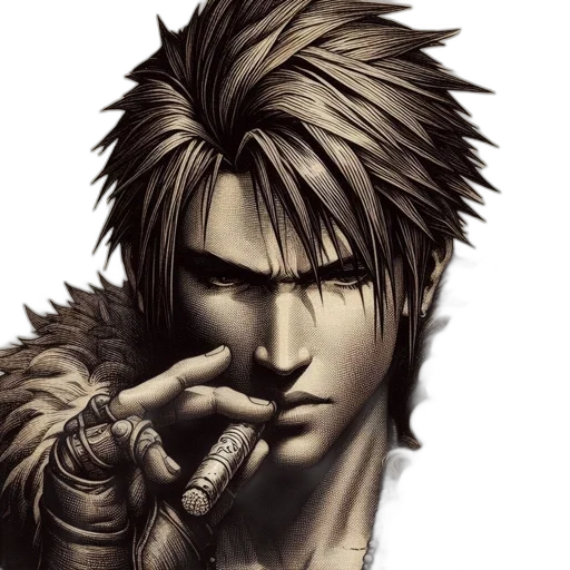 face, photorealistic, concept art, comic book art transparent PNG cut-out