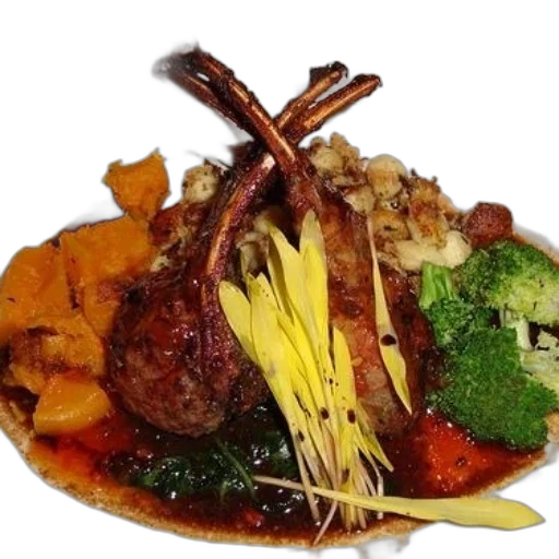 food, crown, photorealistic, plate transparent PNG cut-out