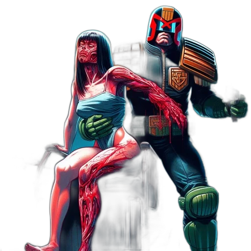 robot, concept art, comic book art, cyberpunk transparent PNG cut-out
