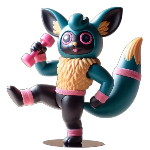 creature, staff, animal, 3d render transparent PNG cut-out