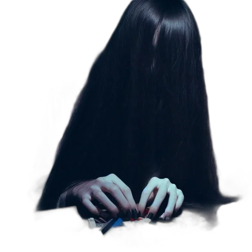 mask, hair, staff, creature transparent PNG cut-out