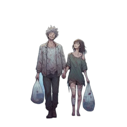 concept art, pixel art, comic book art, anime transparent PNG cut-out