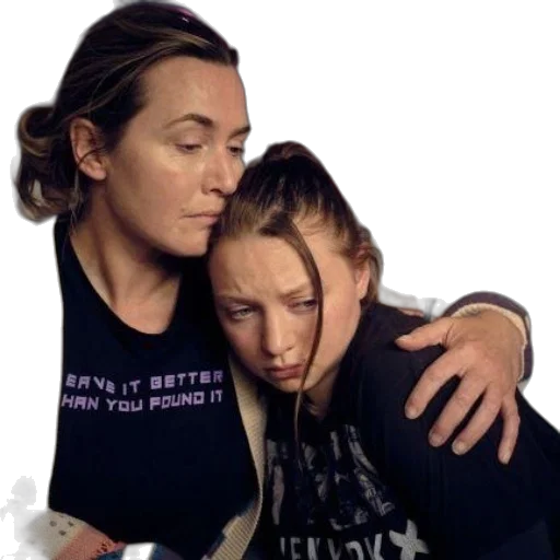 two, women, embrace, room transparent PNG cut-out