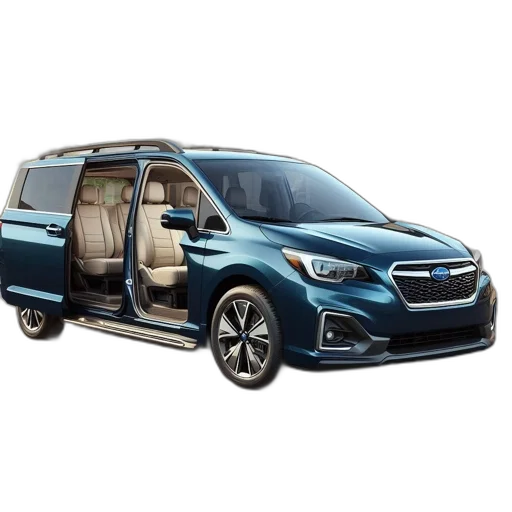 car, blue, subaru, doors transparent PNG cut-out