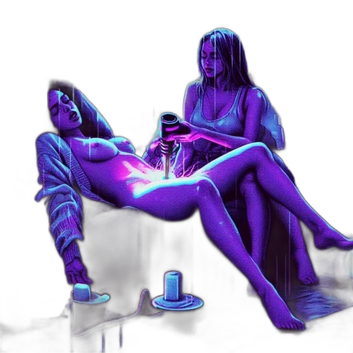 furniture, bottle, concept art, cyberpunk transparent PNG cut-out