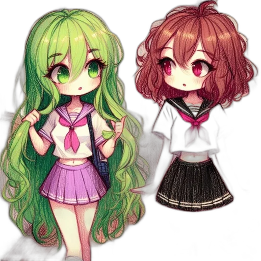 hair, pixel art, anime, concept art transparent PNG cut-out