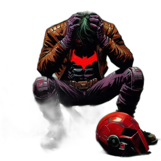 mask, jacket, comic book art, concept art transparent PNG cut-out