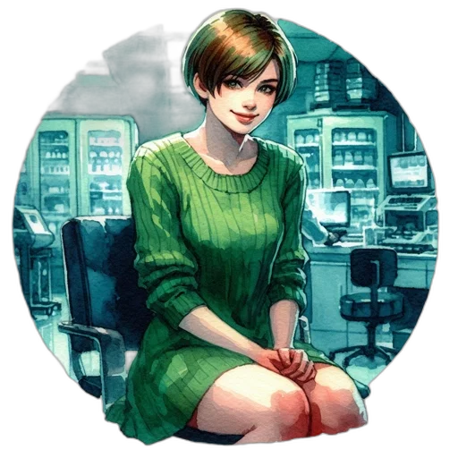 dress, staff, robot, face transparent PNG cut-out