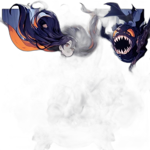 dragon, mask, creature, staff transparent PNG cut-out