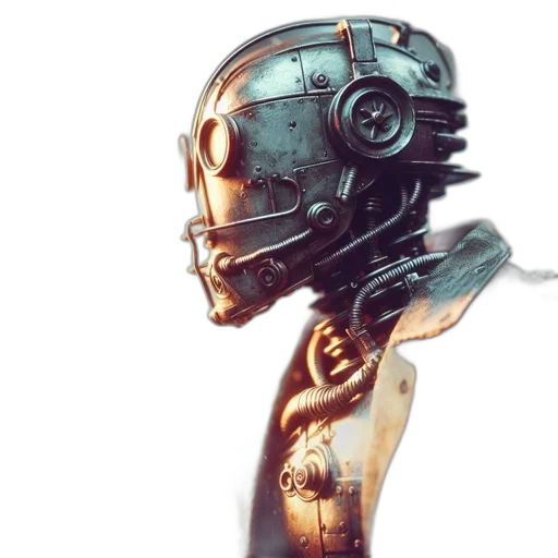 robot, concept art, cyberpunk, 3d render transparent PNG cut-out
