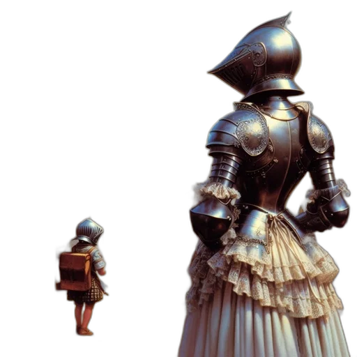 robot, dress, sword, weapon transparent PNG cut-out