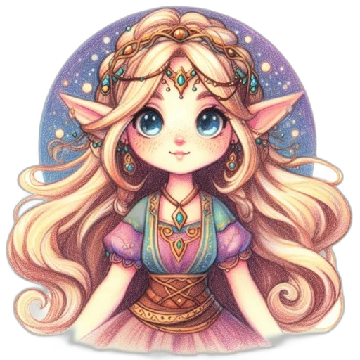 jewelry, dress, crown, staff transparent PNG cut-out