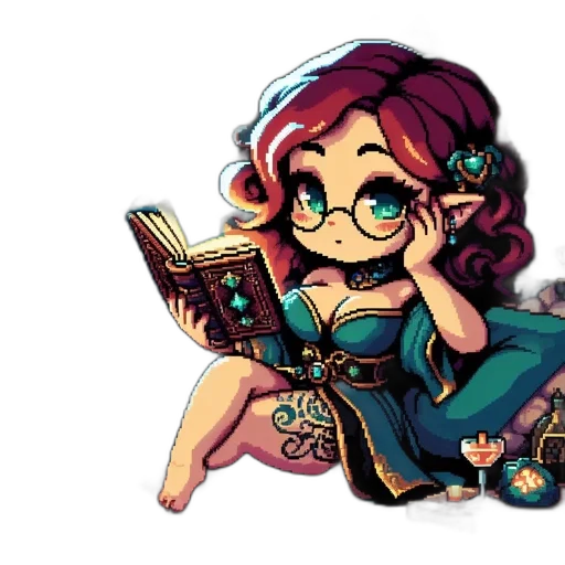 fantasy art, pixel art, concept art, cartoon transparent PNG cut-out