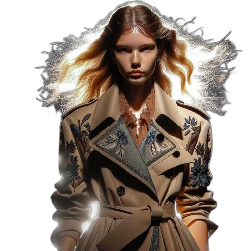 jacket, jewelry, dress, photorealistic transparent PNG cut-out