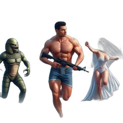 concept art, fantasy art, pixel art, comic book art transparent PNG cut-out
