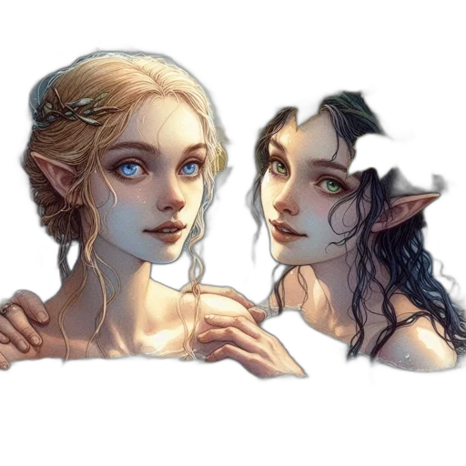 fantasy art, concept art, pixel art, watercolor transparent PNG cut-out