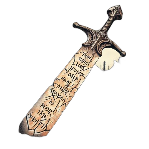 sword, staff, weapon, jewelry transparent PNG cut-out