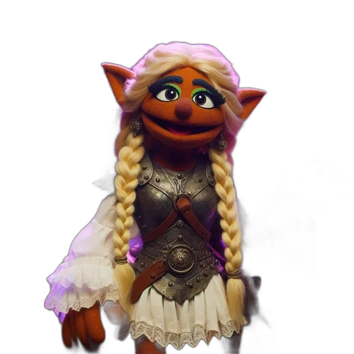 staff, mask, dress, creature transparent PNG cut-out