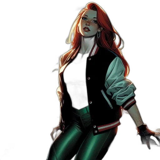 jacket, comic book art, concept art, fantasy art transparent PNG cut-out