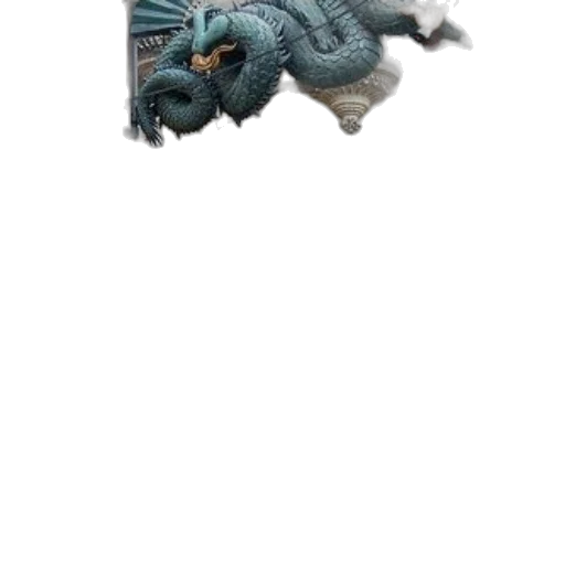 dragon, creature, staff, animal transparent PNG cut-out