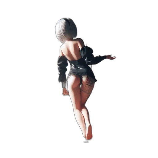 dress, robot, weapon, hair transparent PNG cut-out