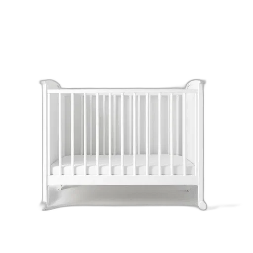 furniture, white, minimalist, crib transparent PNG cut-out