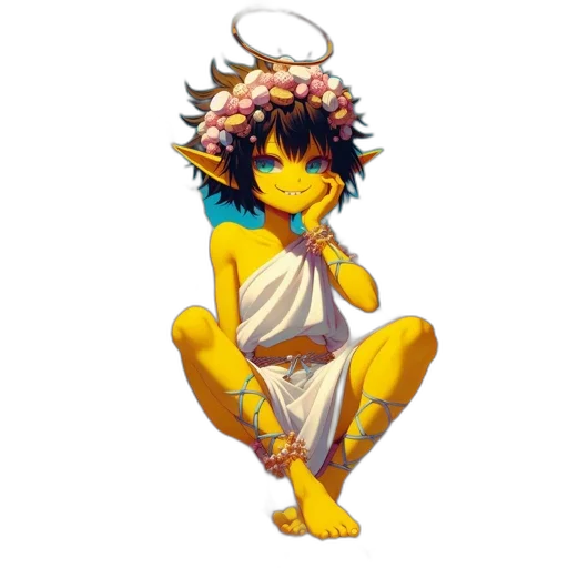 flower, mask, staff, pixel art transparent PNG cut-out