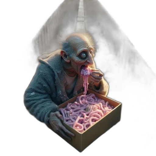 food, creature, concept art, 3d render transparent PNG cut-out