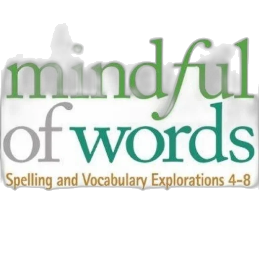 mindful, words, spelling, vocabulary transparent PNG cut-out