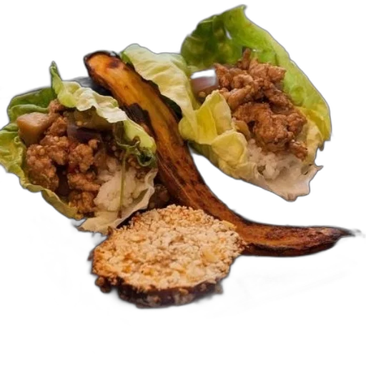 food, crown, photorealistic, plate transparent PNG cut-out