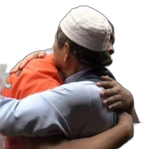 two, men, embrace, courtroom transparent PNG cut-out