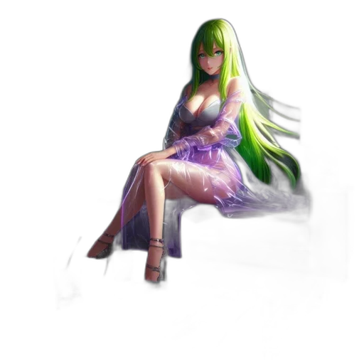 dress, hair, creature, dragon transparent PNG cut-out