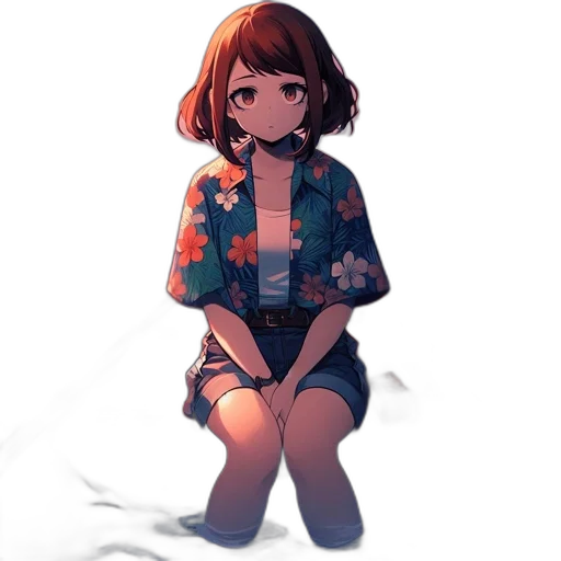dress, jacket, face, flower transparent PNG cut-out