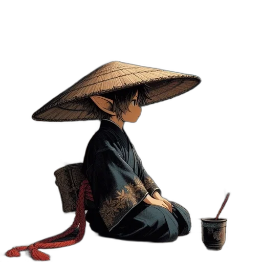 umbrella, hat, staff, food transparent PNG cut-out