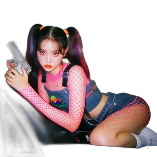 weapon, robot, vaporwave, cyberpunk transparent PNG cut-out