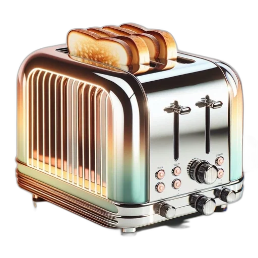 toaster, unique, design, shown transparent PNG cut-out