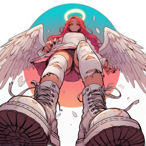 weapon, sword, shoes, comic book art transparent PNG cut-out
