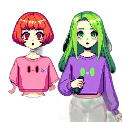 jacket, pixel art, anime, concept art transparent PNG cut-out