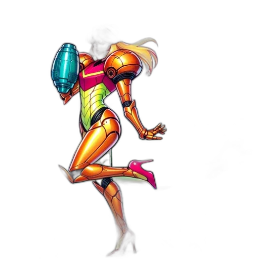 robot, weapon, staff, jacket transparent PNG cut-out