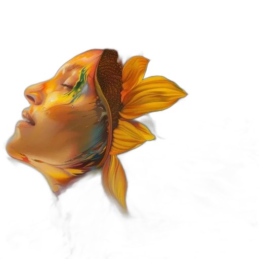 flower, face, crown, mask transparent PNG cut-out