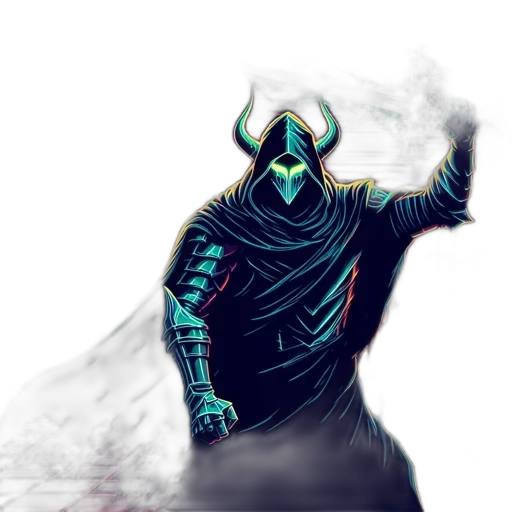 mask, dragon, staff, sword transparent PNG cut-out