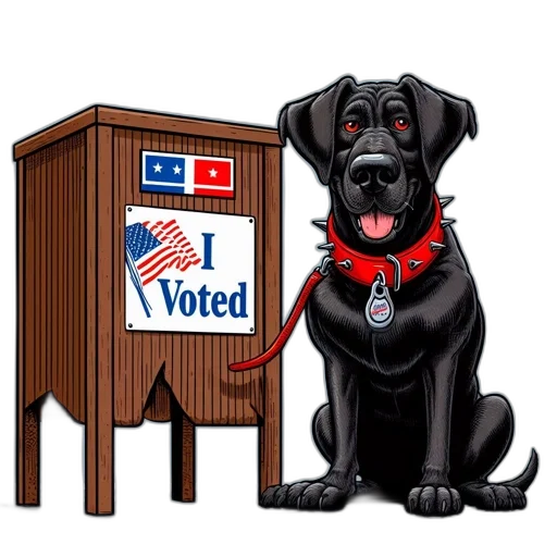 patriotic, scene, features, labrador transparent PNG cut-out