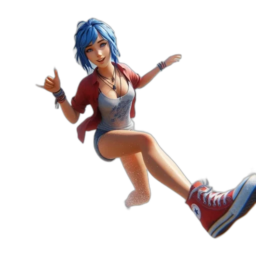 shoes, concept art, 3d render, pixel art transparent PNG cut-out