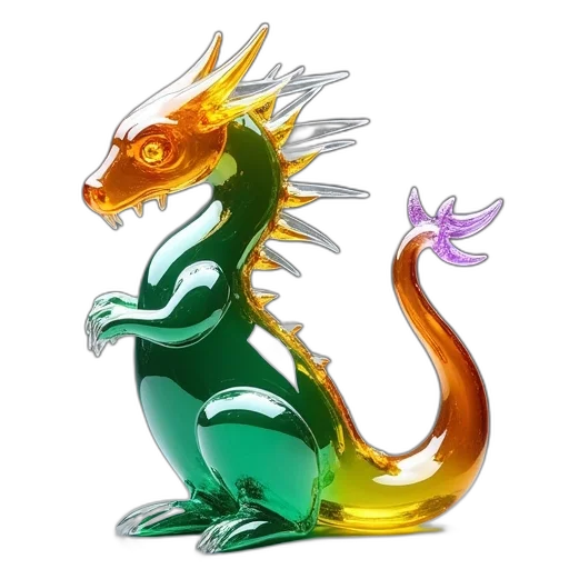 dragon, staff, creature, animal transparent PNG cut-out