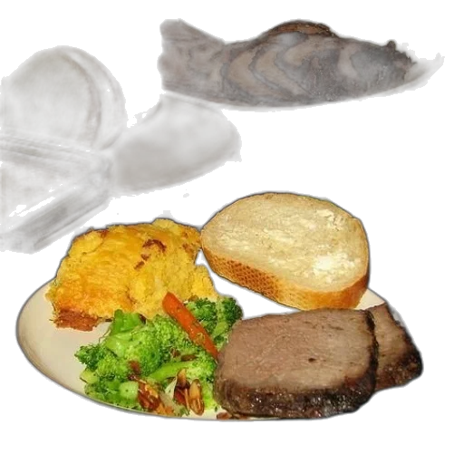 food, hat, photorealistic, plate transparent PNG cut-out