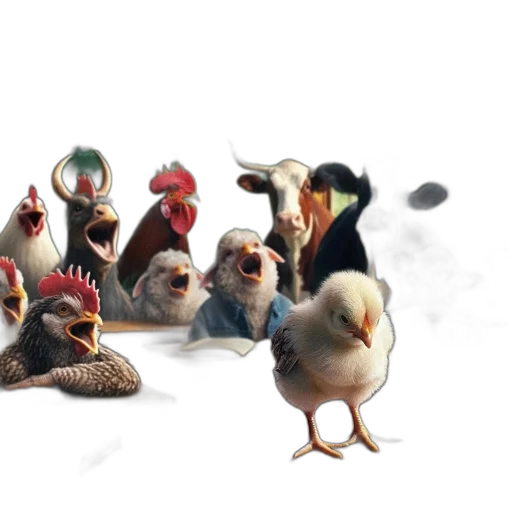 animal, food, 3d render, concept art transparent PNG cut-out