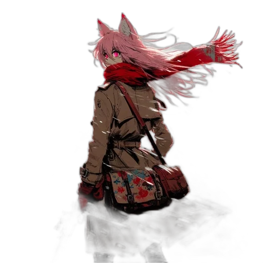 jacket, weapon, creature, staff transparent PNG cut-out