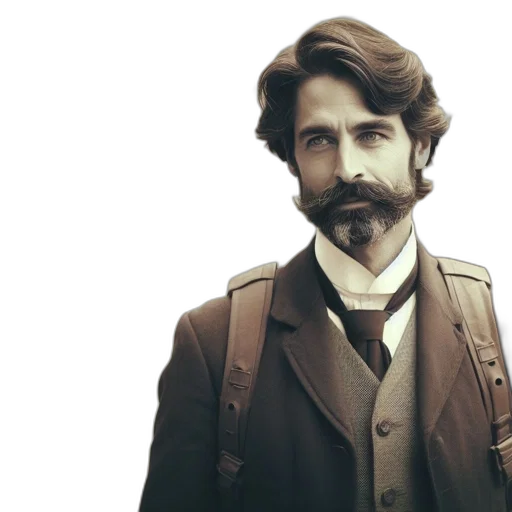 concept art, photorealistic, intensely, gazing transparent PNG cut-out